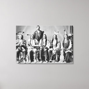 Delegation of Sioux chiefs, led by Red Cloud (1822 Canvas Print
