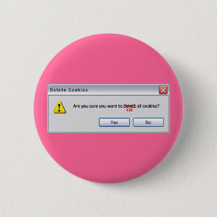 Delete Cookies 2 Inch Round Button