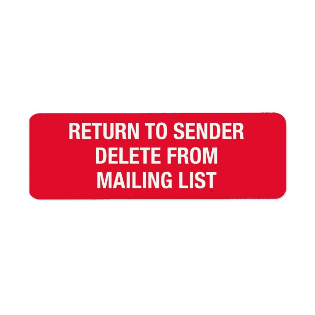 Delete From List Stickers (Front)