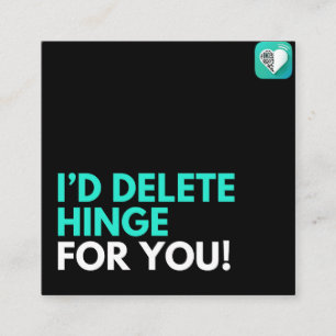 Delete Hinge Square Business Card