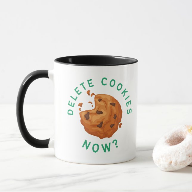 Delete Internet and Computer Cookies Mug (With Donut)