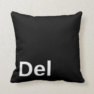 Delete Key Throw Pillow