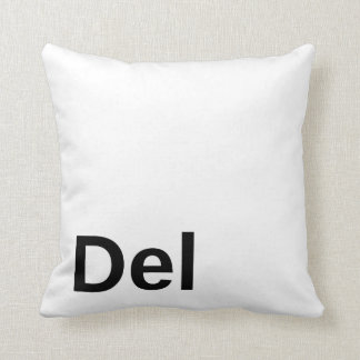 Delete Key Throw Pillow