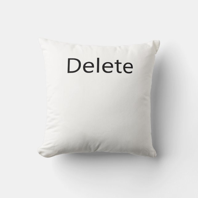 Delete Key Throw Pillow (Front)