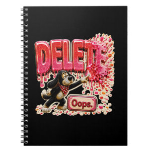 Delete Oops Funny Tech T-Shirt for Programmers Notebook