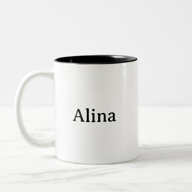 delete text add own design 11 oz  Two-Tone coffee mug (Left)