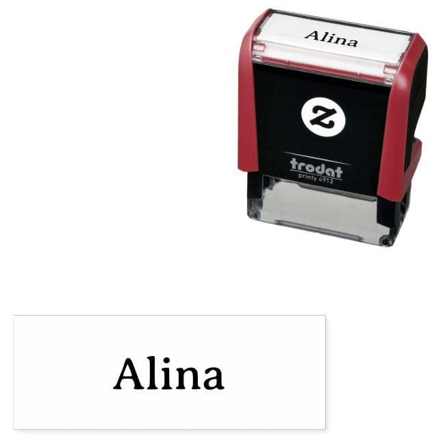 delete text add own design 1.8" x 0.65" self-inking stamp (In Situ)