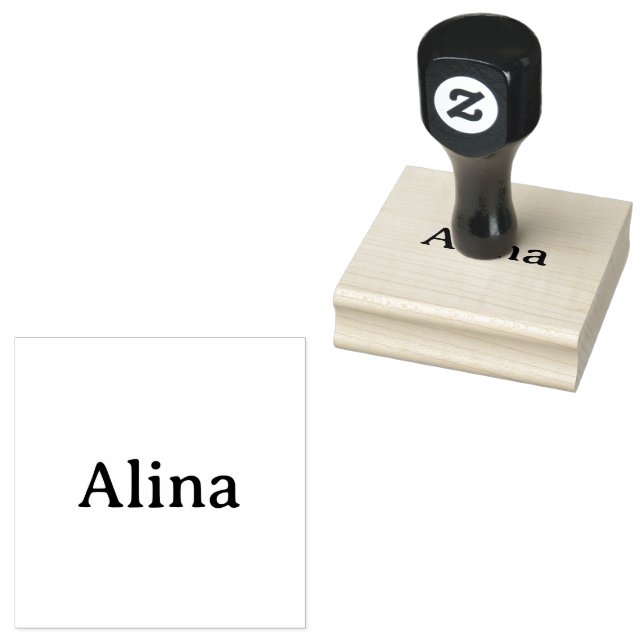 delete text add own design 2.5" x 2.5" rubber stamp (Stamped)
