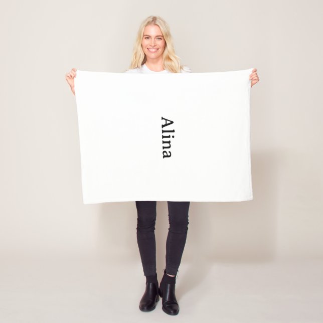delete text add own design 30" x 40" fleece blanket (In Situ)
