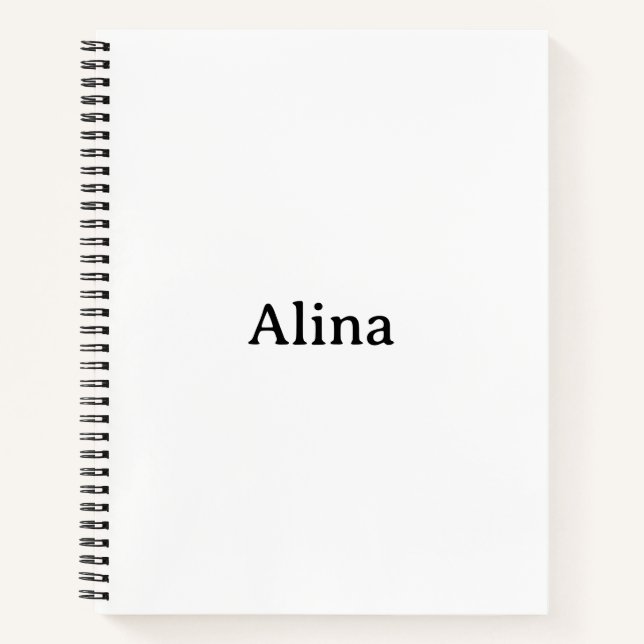delete text add own design 8.5"x11" Deluxe Spiral Notebook (Front)