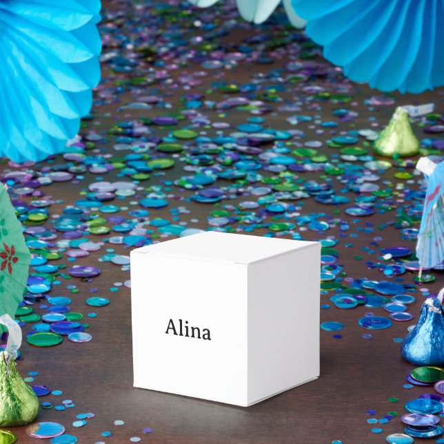 delete text add own design Classic 2" x 2" x 2" Favor Box (Party)