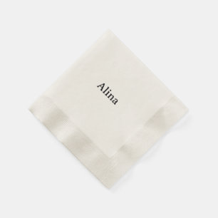 delete text add own design Coined Cocktail Napkin