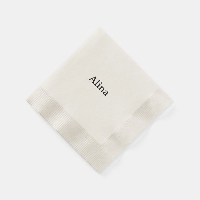 delete text add own design Coined Cocktail Napkin (Corner)