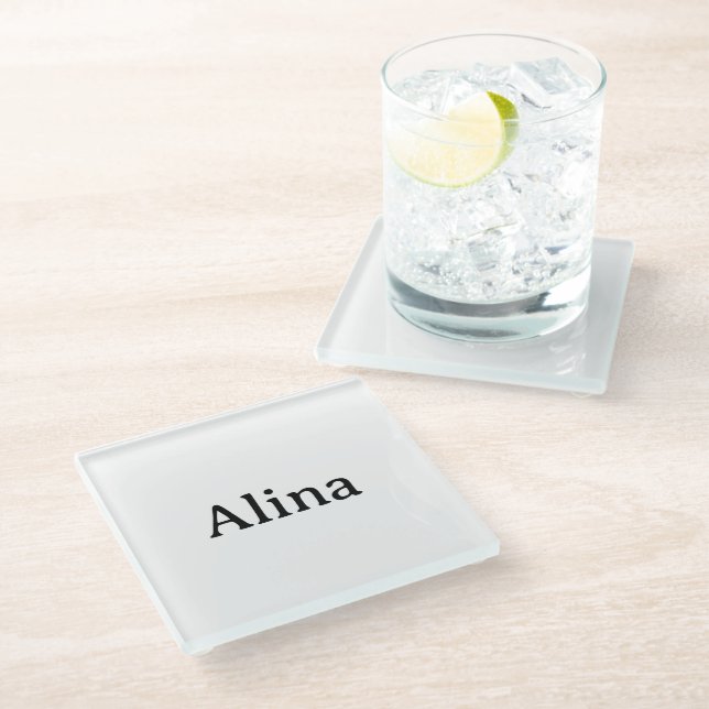 delete text add own design glass coaster (Angled)