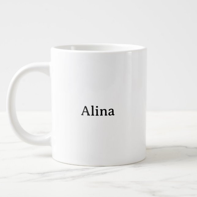 delete text add own design Jumbo Large Coffee Mug (Left)