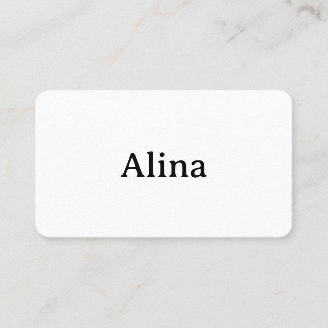 delete text add own design Rounded 3.5" x 2" Flat Place Card (Front)
