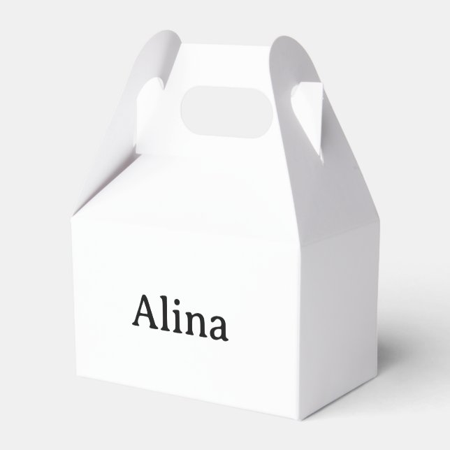 delete text add own design Small Gable 4"x2.5"x5" Favor Box (Front Side)