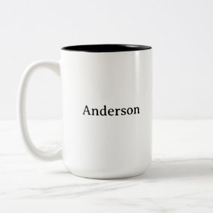 Delete Text Replace Own Design 15 oz Two-Tone Coffee Mug