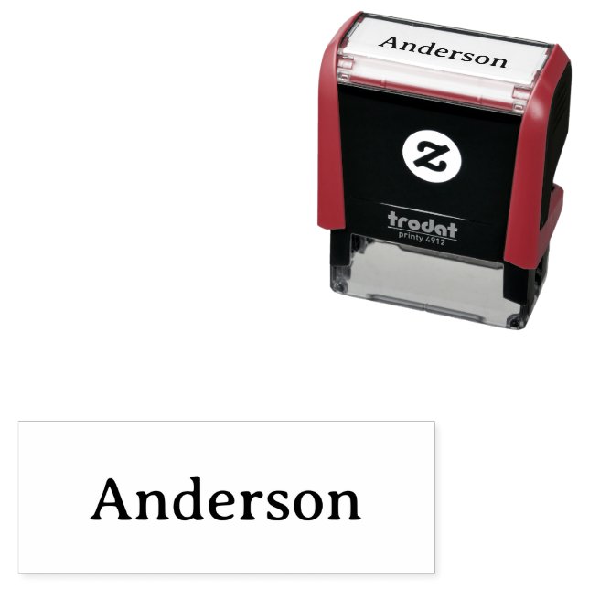 Delete Text Replace Own Design 1.8" x 0.65" Self-inking Stamp (In Situ)
