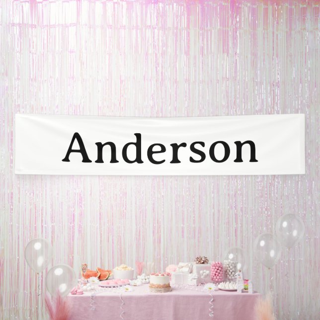 Delete Text Replace Own Design 2.5' x 12' Indoor Banner (Party)