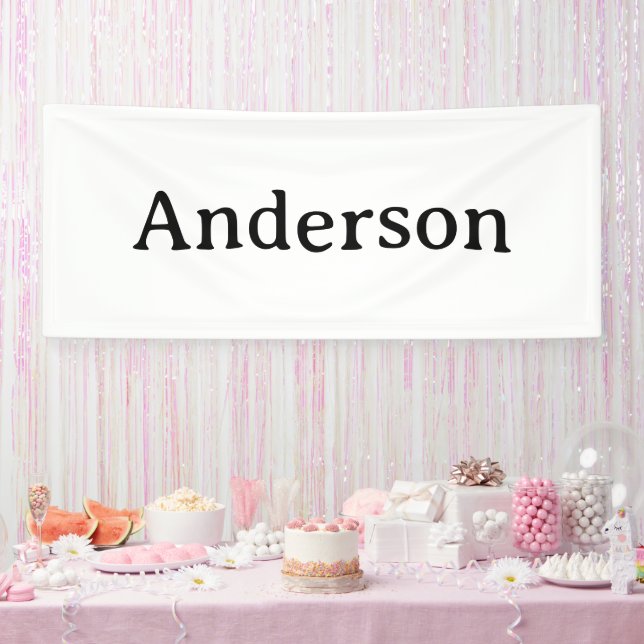 Delete Text Replace Own Design 2.5' x 6' Indoor Banner (Party)
