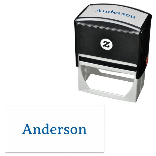 Delete Text Replace Own Design 2.9" x 1.4" Self-inking Stamp (In Situ)