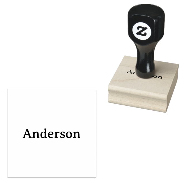 Delete Text Replace Own Design 2" x 2" Rubber Stamp (Stamped)