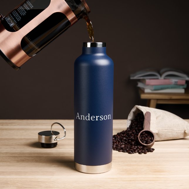 Delete Text Replace Own Design 32 oz Water Bottle (Coffee (Rotated))