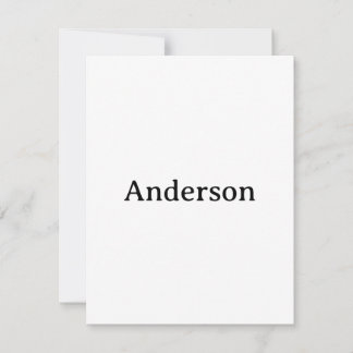 Delete Text Replace Own Design 4.25"x5.5" Squared  Thank You Card