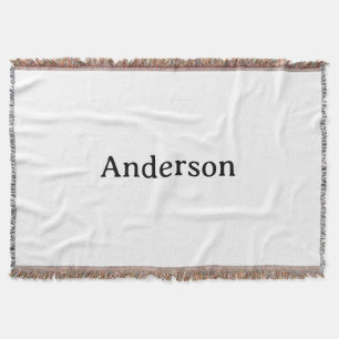 Delete Text Replace Own Design 54" x 38" Throw Blanket