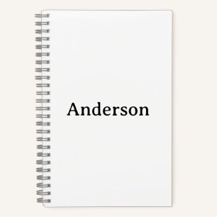 Delete Text & Replace Own Design 5.5"x8.5" Spiral Notebook