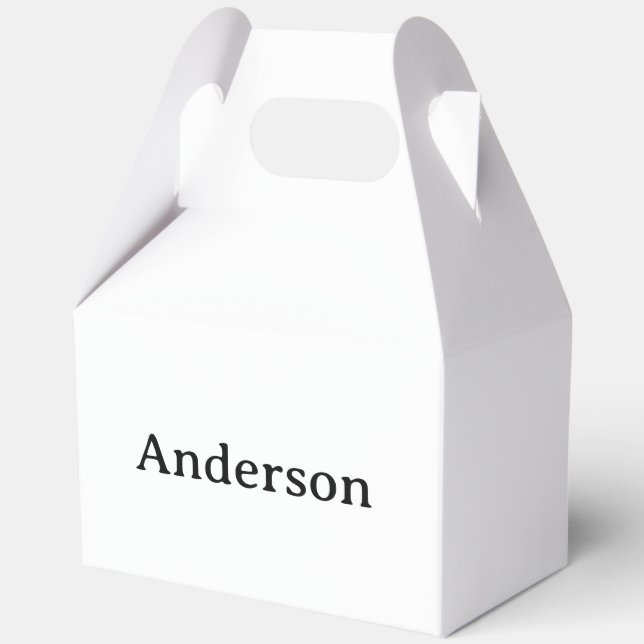 Delete Text & Replace Own Design 5" x 3" x 6.5" Favor Box (Front)