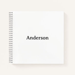 Delete Text & Replace Own Design 8.5"x8.5" Spiral Notebook