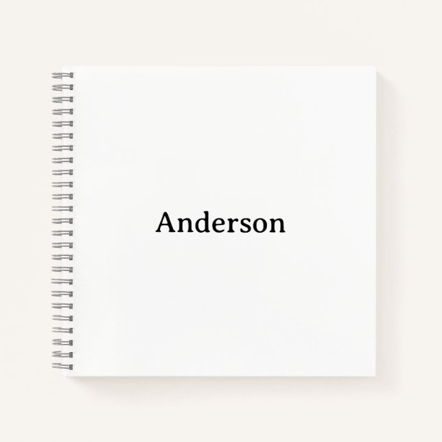 Delete Text & Replace Own Design 8.5"x8.5" Spiral Notebook (Front)