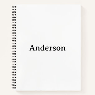 Delete Text & Replace Own Design 8.5" x 11" Spiral Notebook