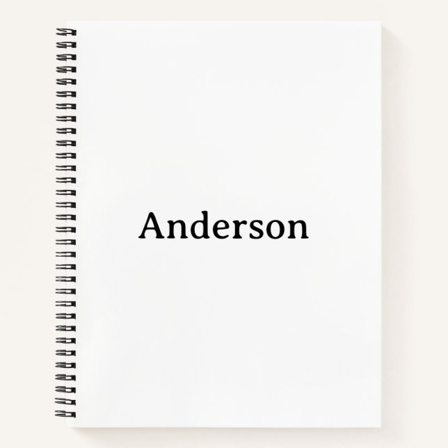Delete Text & Replace Own Design 8.5" x 11" Spiral Notebook (Front)
