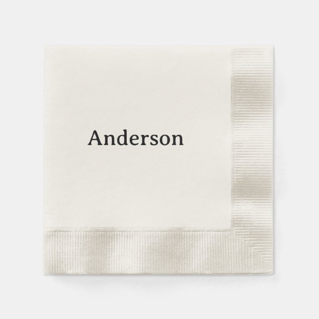 Delete Text Replace Own Design Coined Cocktail Napkin (Front)