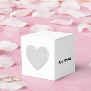 Delete Text & Replace Own Design Heart 2"x2"x2" Favor Box