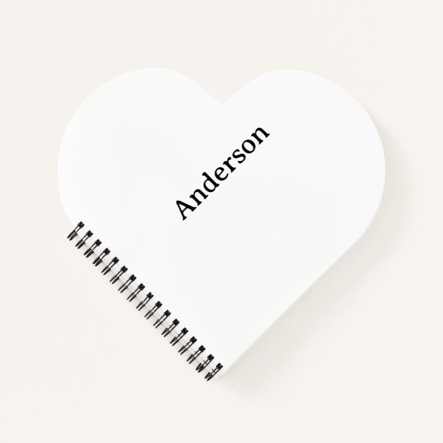 Delete Text & Replace Own Design Heart Shaped  Notebook (Front)