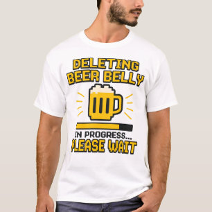 Deleting Beer Belly – Funny Pixel Style Beer Lover T-Shirt
