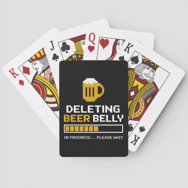 Deleting Beer Belly Please Wait Loading Bar Playing Cards (Back)