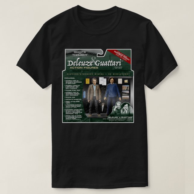 Deleuze amp Guattari Action Figure 2Pack T-Shirt (Design Front)