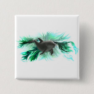 Delfinbaby 2 Inch Square Button