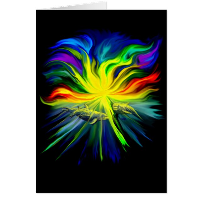 Delfinfamilie im Sonnenschein (Front)