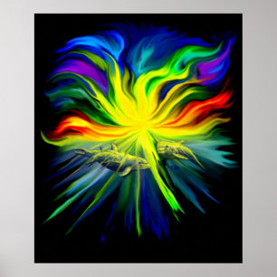 Delfinfamilie im Sonnenschein Poster