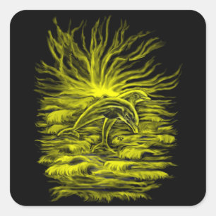 Delfinpaar Square Sticker