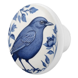Delft Bird Traditional Classic Blue and White Ceramic Knob