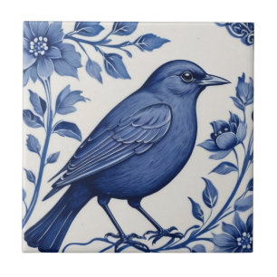 Delft Bird Traditional Classic Blue and White Tile