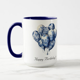 Delft Blue Balloons customizable Mug