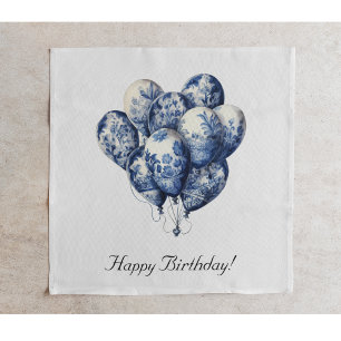 Delft Blue Balloons customizable Napkin